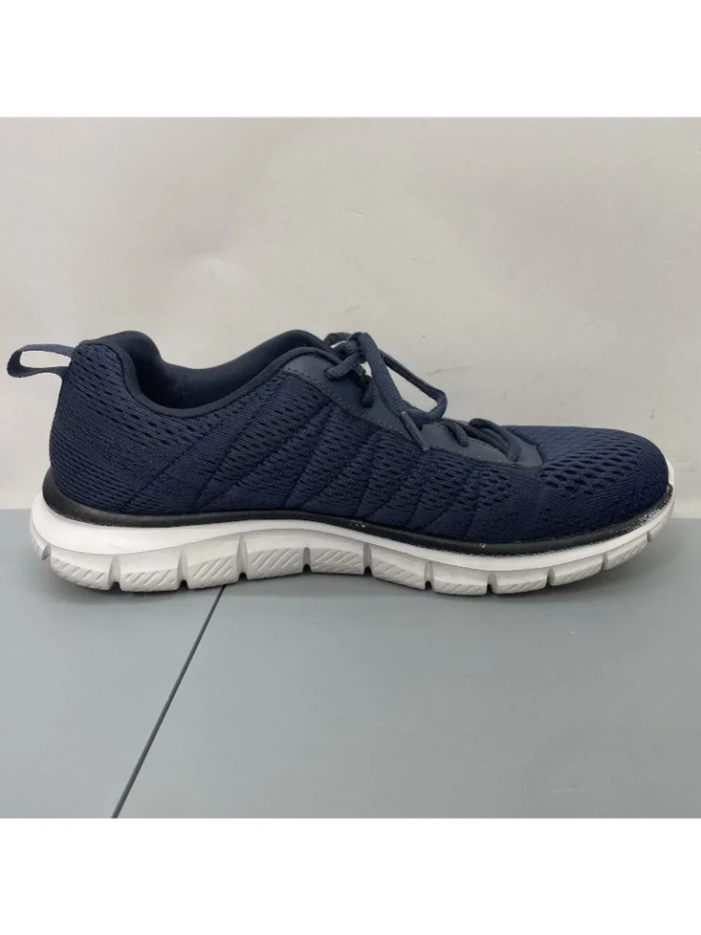 Skechers Track Moulton Sneakers Shoes Lightweight Trainers Comfort Blue Mens 8.5